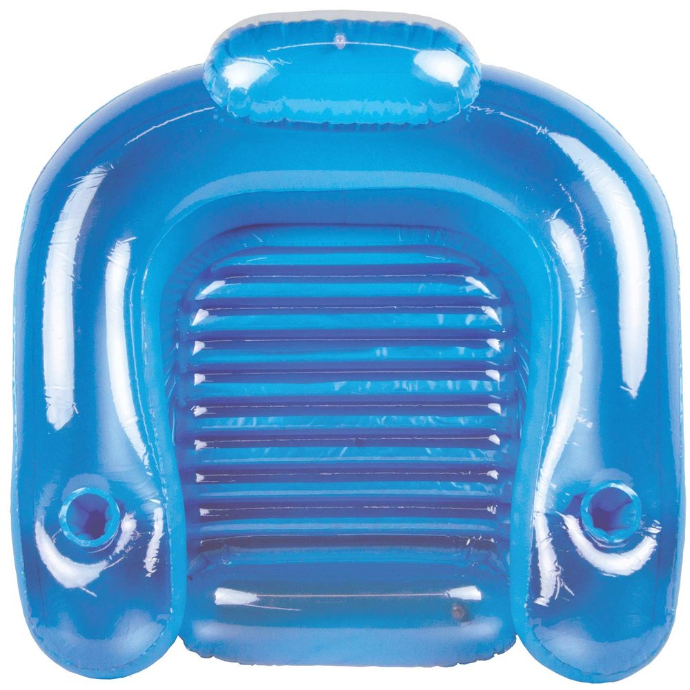 Poolmaster Paradise Water Chair, Inflatable Adult Pool Float Lounge Chair with Backrest, Armrests & Dual Cup Holders, Comfortable Floating Seat for Pool, Lake, Beach or River Relaxation