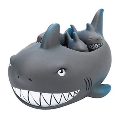 Playmaker Toys Rubber Baby Bath Animal Family Toy Sets (Shark)