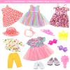 BARWA 18 inch Doll Clothes and Accessories 5 Sets Clothes Dress Outfits with 2 Pairs Shoes for 18 Inch Dolls view 2