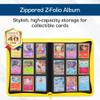 BCW Z-Folio 9-Pocket LX Album - Yellow | Secure Zipper Card Organizer | Premium Leatherette Card Collection Binder | Trading Card Binder for Pokemon, MTG, Sport Cards and More view 2