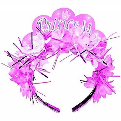 Amscan Majestic Princess Flower-Bulk Tiara Party Wearable Favours Headwear,8" x 6".