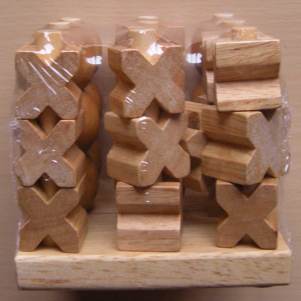 3D tic-tac-toe ~ Twenty-eight Solid Wood Pieces