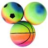 Rhode Island Novelty 6 Inch Rainbow Sports Vinyl Balls Set of 3 Assorted Designs May Vary view 1