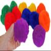 Great Lakes Sports Set of 12, Rainbow Fluff Balls (Lightweight Versions of Yarn Balls), 3-1/2" Diameters view 1