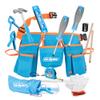Hi-Spec 16pc Kids Tool Set with Tool Belt  Real Child-Sized Tool Kit for Boys & Girls, DIY Building, Hand Tools, Woodworking, Carpentry, STEM Learning, Construction Play Set  Blue view 1