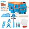 Hi-Spec 16pc Kids Tool Set with Tool Belt  Real Child-Sized Tool Kit for Boys & Girls, DIY Building, Hand Tools, Woodworking, Carpentry, STEM Learning, Construction Play Set  Blue view 2