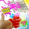 JA-RU Giant Glitter Sticky Hands (3 Toys Assorted) Large Stretchy Hand. Halloween Party Favors, Goodie Bag Stuffers & Classroom Prizes. Sensory Slap Toys for Kids. Piata Stuffing. 414-4A view 4