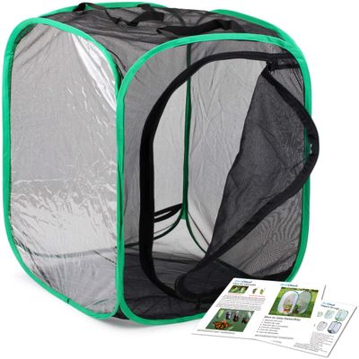 RESTCLOUD Insect and Butterfly Habitat Cage Terrarium Pop-up 23.6 Inches Tall