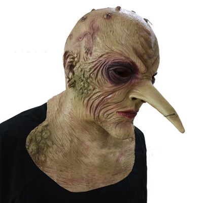 Witch Mask, CX shouzuo Halloween Costume Party Prop The Grand High Witch Nose Ghoul Scary Latex Fancy Dress Demon Long Pointed Nose Monster Mask