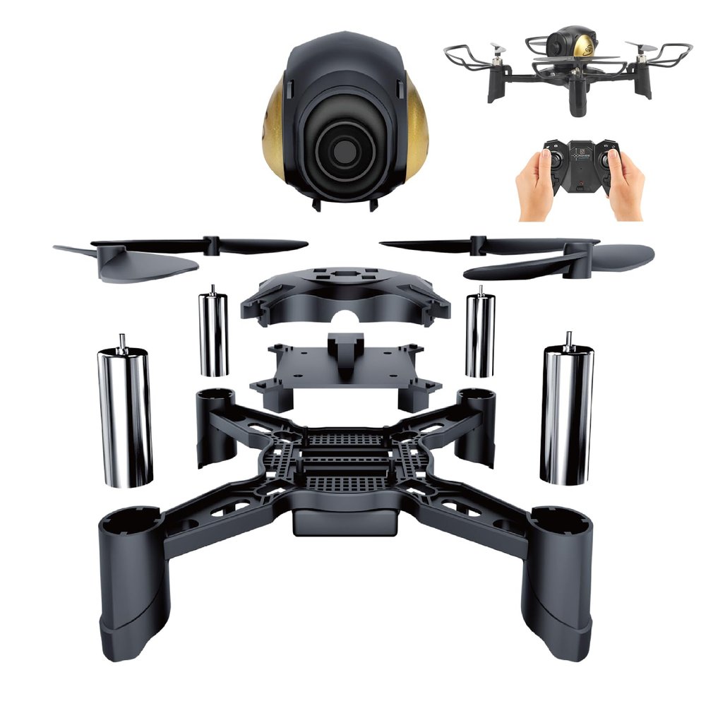 GILOBABY DIY Mini Drone Kit for Kids & Beginners Build Your Own RC Quadcopter with Altitude Hold, Headless Mode, Indoor/Outdoor STEM Learning & Early Flight Courses, Bulk Educational Orders