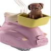 Barbie Toy Scooter with Puppy & Helmet Accessory, Pink & Yellow Moped with Basket, Kickstand & Seat Clip for Doll view 4