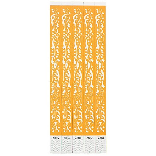 Amscan Orange Pizzaz Wristbands Children's Party Supplies, One Size