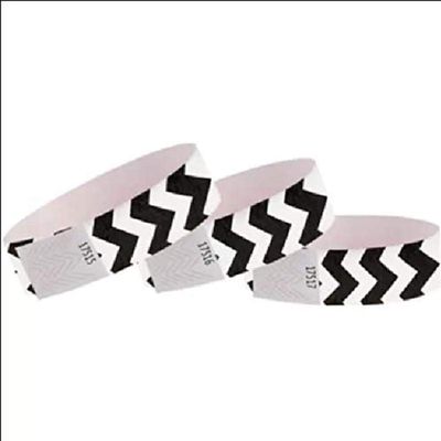 Amscan White Chevron Wristbands Children's Party Supplies, One Size