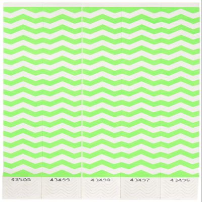 Amscan Green Chevron Wristbands Children's Party Supplies, One Size