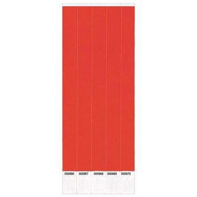 Amscan Red Plastic Wristbands Party Supplies, One Size