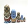 Unique Russian Nesting Dolls Country Girl Hand Carved Hand Painted 5 Piece Set view 4