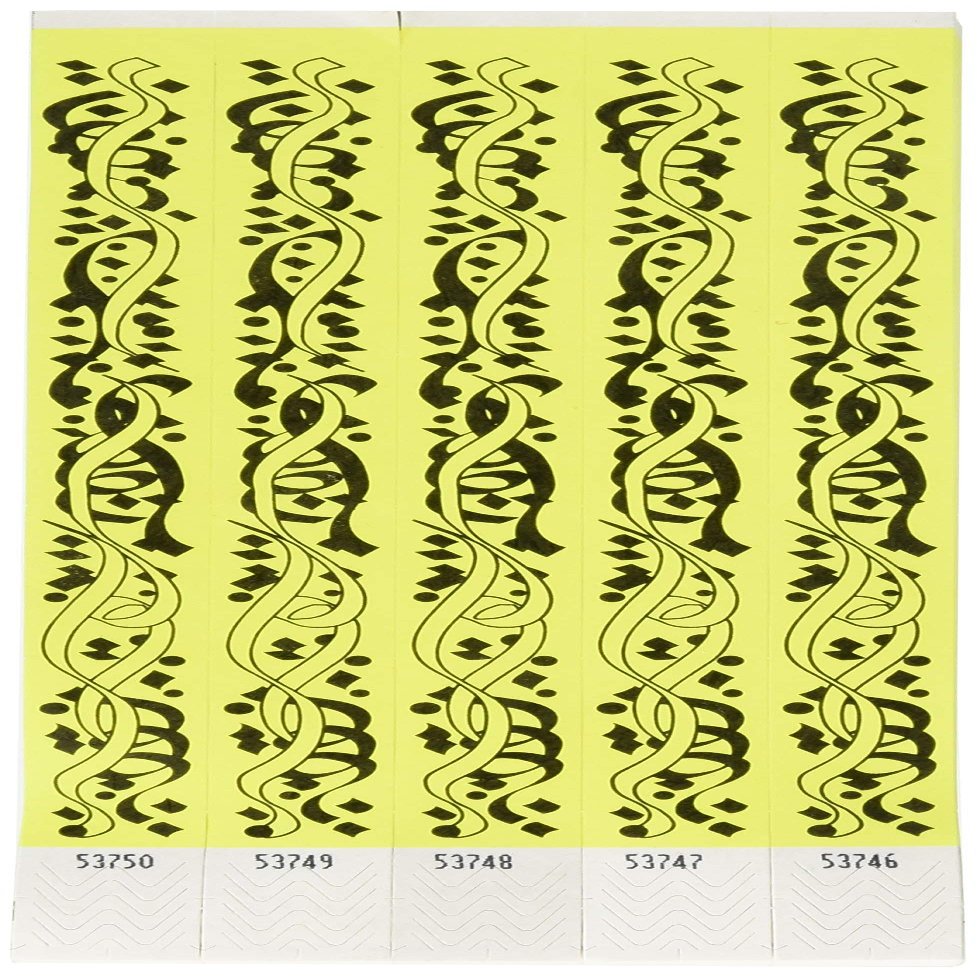 Amscan Yellow Pizzaz Wristbands Children's Party Supplies, One Size