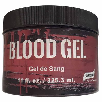 Graftobian Blood Gel 11 oz. Jar for Moulage & Special FX - Slowly Drips and Never Dries