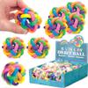 12 PCS Rainbow Bouncy Fidget Orbit Balls - Stress Relief Rubber Sensory Fiddle Squeeze Atom Toys - Ideal for Kids and Adults Party Favors view 1