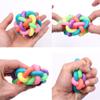 12 PCS Rainbow Bouncy Fidget Orbit Balls - Stress Relief Rubber Sensory Fiddle Squeeze Atom Toys - Ideal for Kids and Adults Party Favors view 3