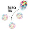 12 PCS Rainbow Bouncy Fidget Orbit Balls - Stress Relief Rubber Sensory Fiddle Squeeze Atom Toys - Ideal for Kids and Adults Party Favors view 4