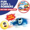 142 Pieces Police Patrol Chase Create a Road Super Snap Speedway - Magic Journey Flexible Track Set with LED Light Up Toy Cars view 3