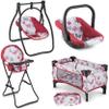 18-Inch Baby Doll Nursery Playset by Litti - Doll Accessories Set with Swing, Crib, High Chair, and Carrier - Realistic Toy Furniture for Imaginative Play - Gift for Kids Ages 3 Up view 1