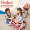 18-Inch Baby Doll Nursery Playset by Litti - Doll Accessories Set with Swing, Crib, High Chair, and Carrier - Realistic Toy Furniture for Imaginative Play - Gift for Kids Ages 3 Up view 2