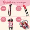 18-Inch Baby Doll Nursery Playset by Litti - Doll Accessories Set with Swing, Crib, High Chair, and Carrier - Realistic Toy Furniture for Imaginative Play - Gift for Kids Ages 3 Up view 4