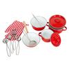 Small Foot 8964 Metal cookware, for Children's Kitchens, incl. Gloves and Kitchen Utensils, 13 pcs., from 3 Years Old view 1