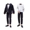 E-TING Wedding Set Beautiful Gown White Bride Dress Clothes with Veil and Groom Business Suit Outfit for DollsDoll Not Included view 2