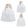 E-TING Wedding Set Beautiful Gown White Bride Dress Clothes with Veil and Groom Business Suit Outfit for DollsDoll Not Included view 3