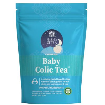 Secrets Of Tea Baby Colic Tea for Gas, Acid Reflux Relief, Tummy, and Sleep - Natural USDA Organic Caffeine-Free Herbal Calming Tea for Babies and Newborns - Up to 40 Servings - 20 Count(1 Pack)