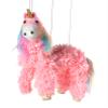 Artisan Owl Yarn and Plush Pink Unicorn Marionette Puppet - Wooden Feet and Detachable Strings, Styles Vary (Pink) view 1