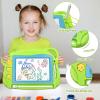 AiTuiTui Magnetic Drawing Board Mini Travel Doodle, Erasable Writing Sketch Colorful Pad Area Educational Learning Toy for Kid/Toddlers/Babies with 3 Stamps and 1 Pen (Green) view 3