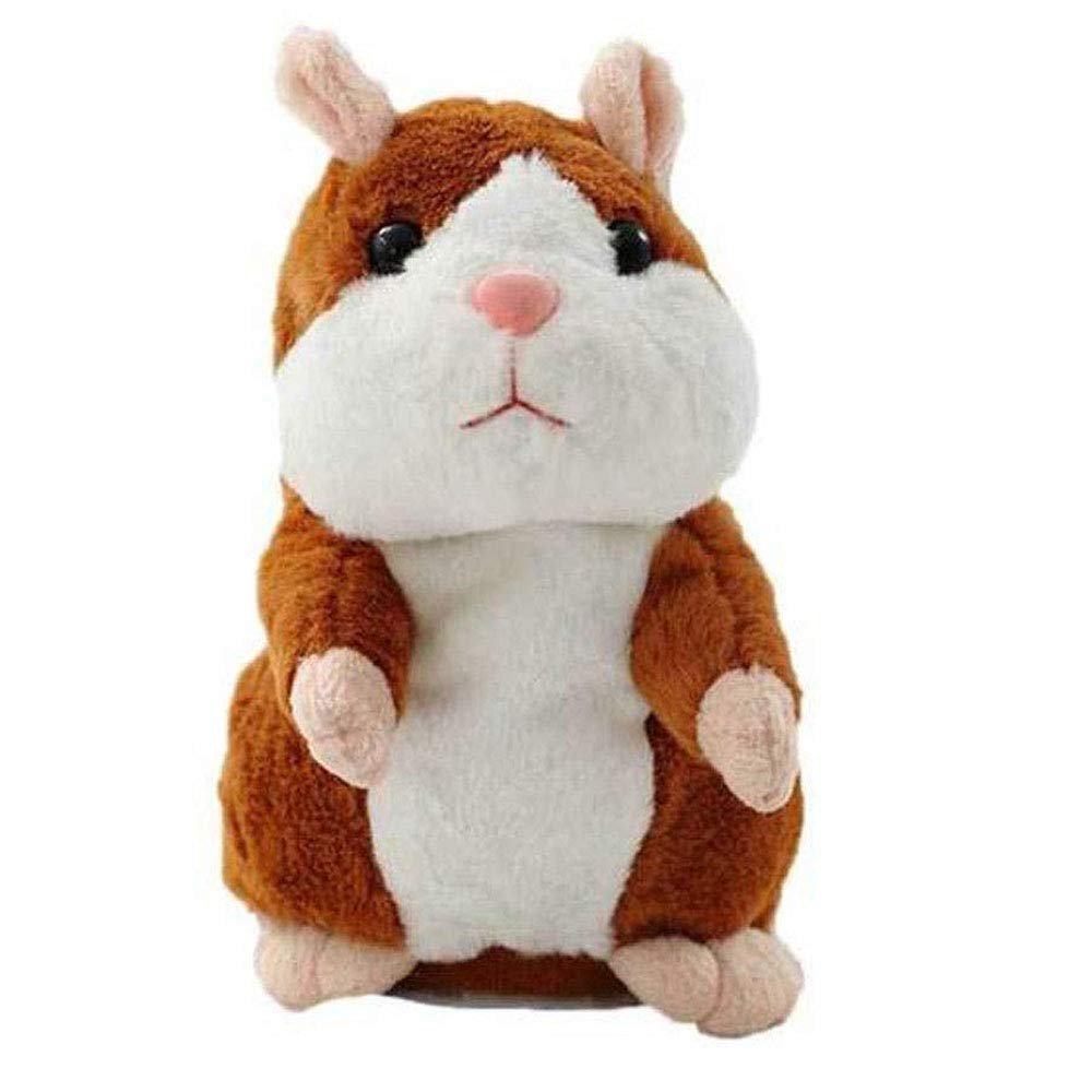 BestLand Plush Interactive Toys PRO Talking Hamster Repeats What You Say Electronic Pet Chatimals Mouse Buddy for Boy and Girl, 5.7 x 3 inches