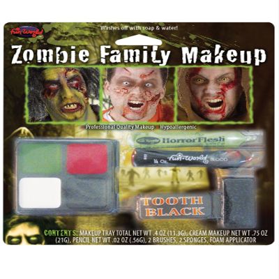 Fun World Zombie Family Makeup Accessory Kit Accessory, Multi, Standard