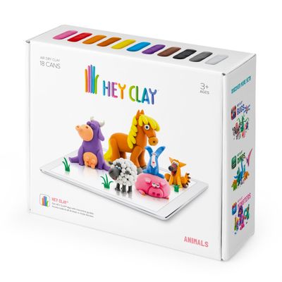 Hey Clay Animals - 18 Can Modeling Air-Dry Clay & Interactive App - Arts & Crafts for Ages 3 to 11