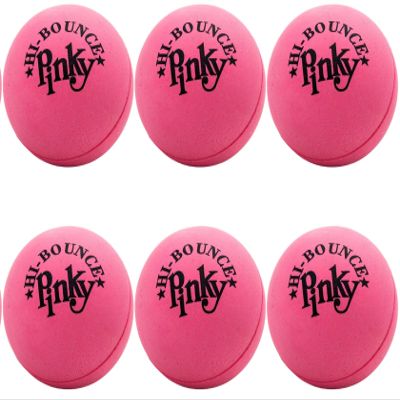 Hi-Bounce Pinky Ball (6 Pack) by JA-RU. Rubber-Handball Bouncy Balls for Kids and Adults. Small Pink Stress Bounce Ball. Indoor and Outdoor Sport Party Favors. Bouncing Throwing Play Therapy. Plus 1 Small Ball. #976-6A