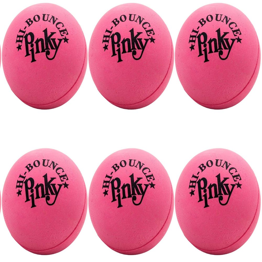 Hi-Bounce Pinky Ball (6 Pack) by JA-RU. Rubber-Handball Bouncy Balls for Kids and Adults. Small Pink Stress Bounce Ball. Indoor and Outdoor Sport Party Favors. Bouncing Throwing Play Therapy. Plus 1 Small Ball. #976-6A
