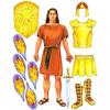 Christian Armor of God Felt Set for Bible Flannel Board Stories- 19" Figure + Lesson Guide- Precut view 2