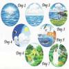 4.5" Creation Circles Felt Figures for Flannel Board Bible Stories-precut view 1