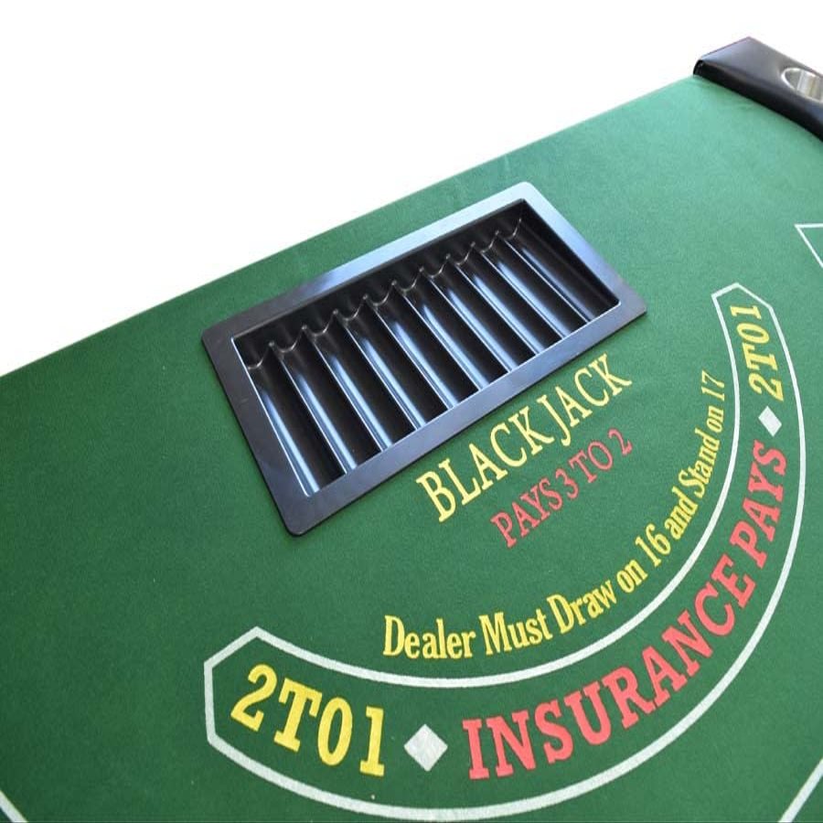 71'' Blackjack Table with Folding Legs (Green Felt)