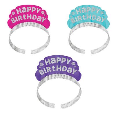 Amscan Purple & Teal Packaged Tiara, 5 1/2" x 5 1/2"