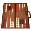 18" Deluxe Backgammon Game Set - Medium Brown Case view 1