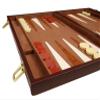 18" Deluxe Backgammon Game Set - Medium Brown Case view 2