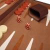 18" Deluxe Backgammon Game Set - Medium Brown Case view 4