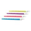 11 Inch Plastic Flutes Assorted Colors One Dozen view 1