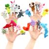 20pcs Different Cartoon Animal Finger Puppets Soft Velvet Dolls Props Toys Easter Basket Stuffers view 1