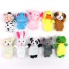 20pcs Different Cartoon Animal Finger Puppets Soft Velvet Dolls Props Toys Easter Basket Stuffers view 2